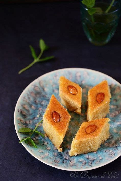 Namoura Gâteau Libanais De Semoule à La Fleur Doranger Ou à La Rose