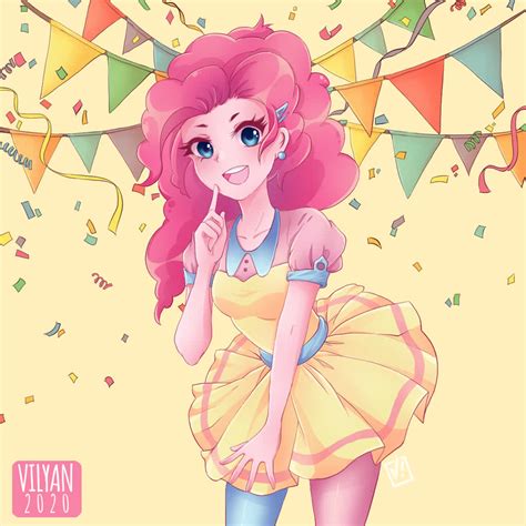 2301240 Safe Artistvilyann Part Of A Set Pinkie Pie Human