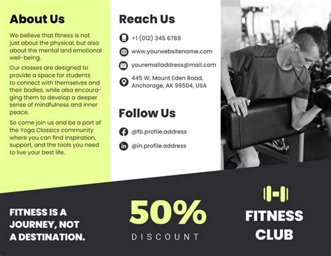 Fitness Brochure Templates