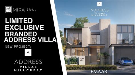 Address Hillcrest At Dubai Hills Estate Bedroom Villas