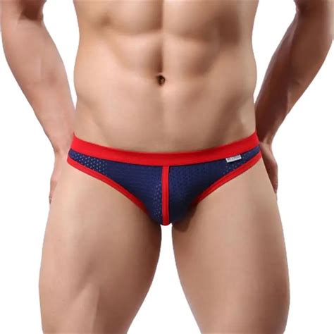 Braveperson Brand Men Underwear Breathable Mesh U Convex Design Tight