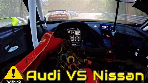 HYPER REALISTIC ACC Audi R8 LMS GT3 EVO VS Nissan GT R NISSMO GT3