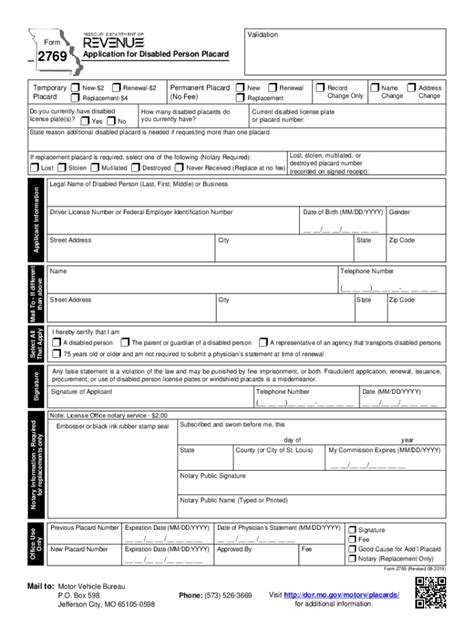 Disabled Person Placard Fill Out And Sign Online Dochub