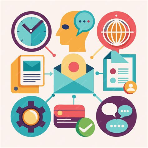 Colorful Icons Representing Various Business Processes And Workflows