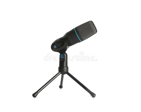 Modern Microphone Isolated. Journalist`s Equipment Stock Photo - Image ...