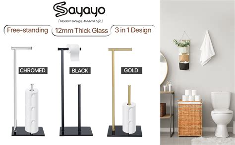 Amazon Sayayo Free Standing Toilet Paper Holder Stand Gold