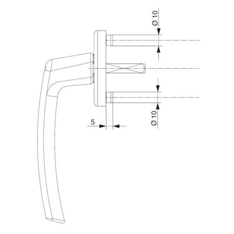 Maco Fenstergriff Harmony Nocken M Stift Silber