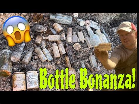 Epic Bottle Dump Dig Old Bottles Dug In River Relic Hunting Metal