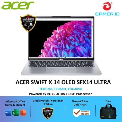 Jual Acer Swift X 14 Oled Sfx14 Ultra 7 155h 32gb 1tb W11ohs 145 28k