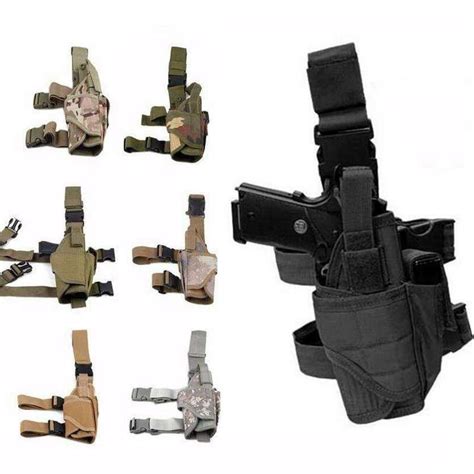 Caça Pistola Coxa Holster Glock Coldre de Perna Queda Tático Militar