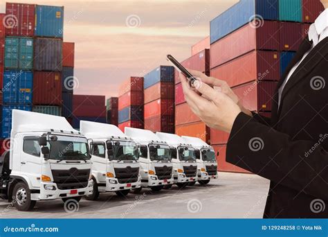 New Truck Fleet with Container Depot As for Shipping and Logistics ...