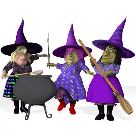 V Powers Sister Witches 3D Model Game ready rigged .pz3 .pp2 - CGTrader.com