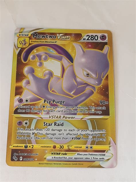 Mewtwo Vstar Holo Gold Secret Rare K P P Tradera