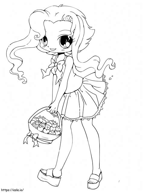 Kawaii Girl 6 Coloring Page