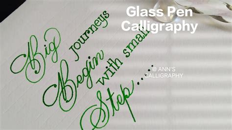 Calligraphy With Glass Pen Oddly Satisfying Beautiful Writing