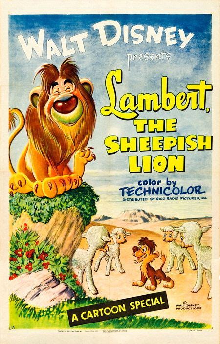 Lambert The Sheepish Lion Poster Print 1952 Walt Disney Etsy Walt