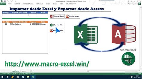 Importar A Access Y Exportar A Excel Con Vba Youtube