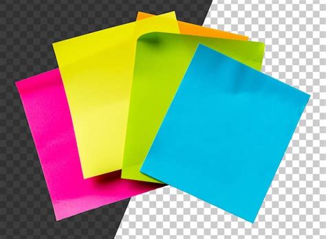 Premium Psd A Stack Of Colorful Sticky Notes With Different Colors