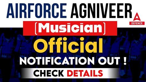 Airforce Agniveer Musician Official Notification Out Check Details