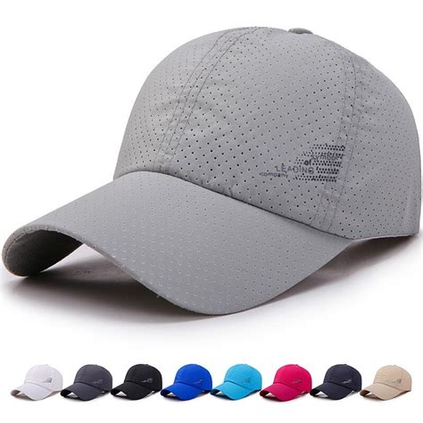 New Men Women Summer Baseball Cap Quick Drying Hats Unisex Breathable