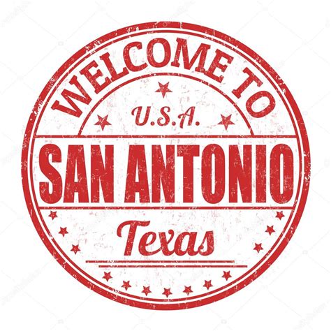 Welcome To San Antonio Stamp — Stock Vector © Roxanabalint 51156999