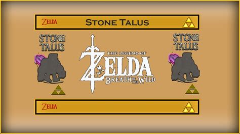 Zelda Breath Of The Wild Stone Talus Of The Great Plateau Region Stone