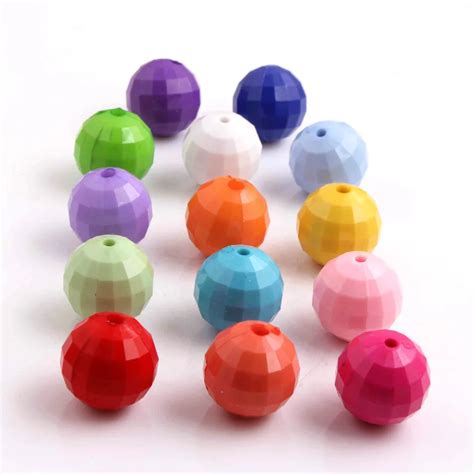 Oykza Colorful 20mm6mm To 24mm Acrylic Solid Earth Beads For Kids