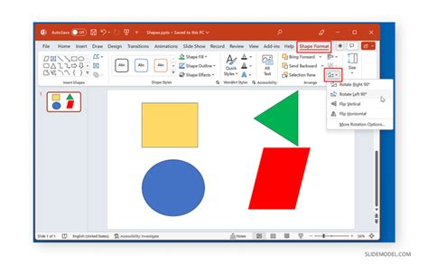 06 Select And Rotate Shapes In Powerpoint SlideModel