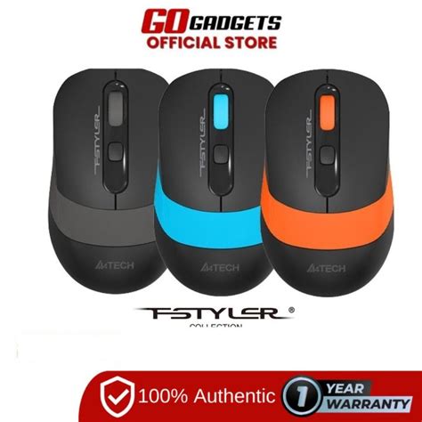 A Tech Fstyler Fg Wireless Mouse Grey Blue Orange Lazada Ph