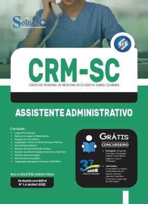 Apostila Crm Sc Assistente Administrativo