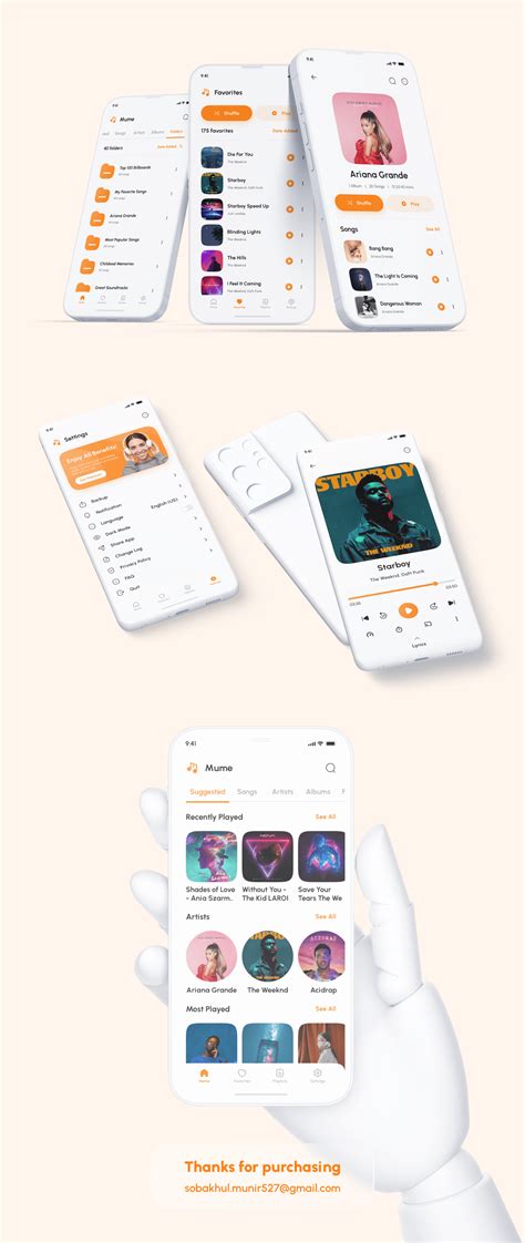 Mume Music Player App UI Kit Figma Resources On UI8 In 2024 Music