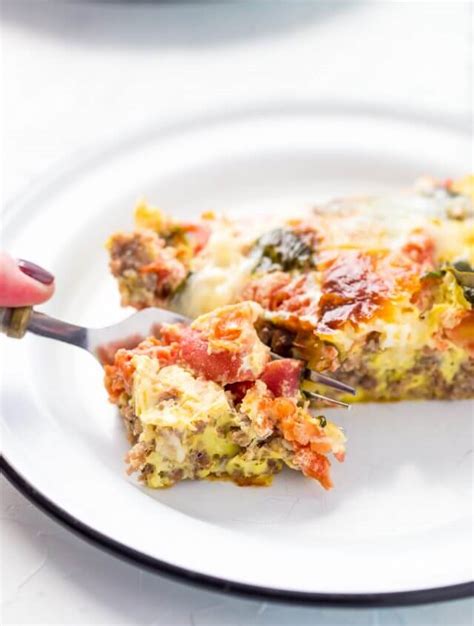 Low Carb Sausage Breakfast Casserole A Zesty Bite