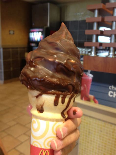 Chocolate Dipped Vanilla Ice Cream Cone At Mcdonald S Ice Cream