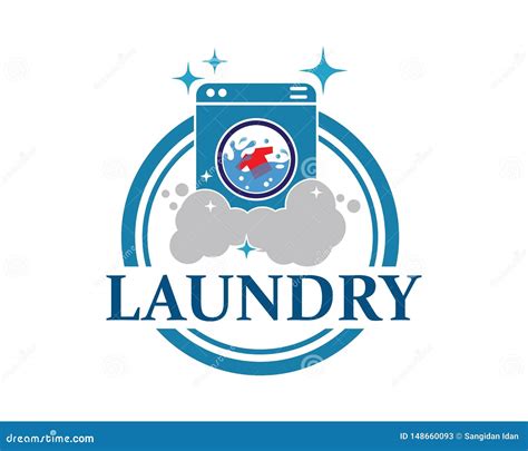 Washing Clothes Logo Icon Vector Of Laundry Service Design Stock Vector