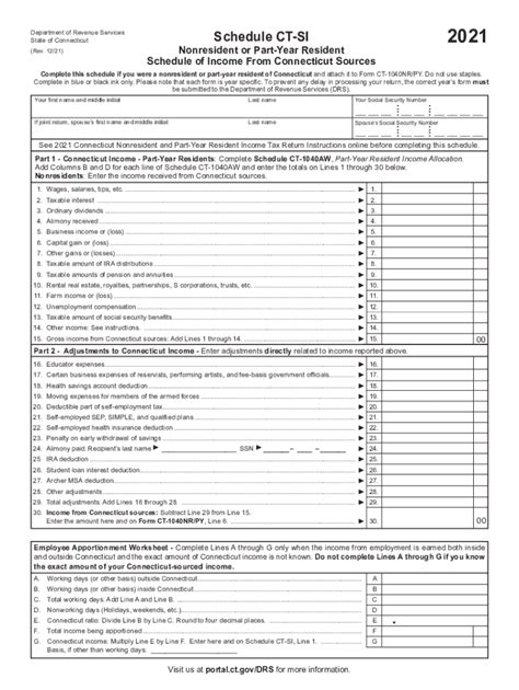 2021 Form Ct Drs Schedule Ct Si Fill Online Printable Fillable Blank Pdffiller