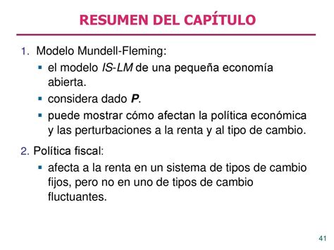 13 Reconsideración de la economía abierta El modelo Mundell Fleming y