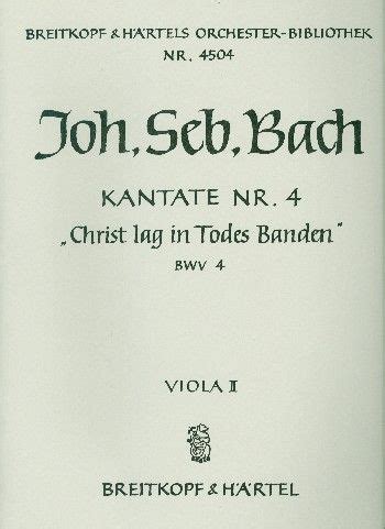 Christ Lag In Todes Banden By Johann Sebastian Bach Sheet Music For