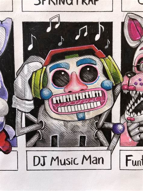 Dj Music Man From Security Breach Fnaf In 2022 Fnaf Drawings Fnaf