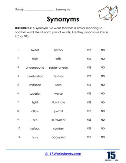 Grade 3 Grammar Topic 27 Synonyms Worksheets Lets Share Knowledge