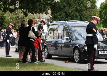 Marine Adam Brown funeral Stock Photo - Alamy