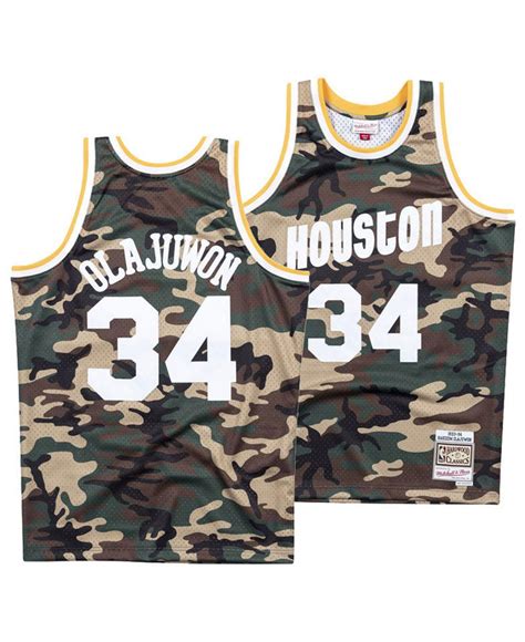 Mitchell And Ness Hakeem Olajuwon Houston Rockets Woodland Camo Swingman