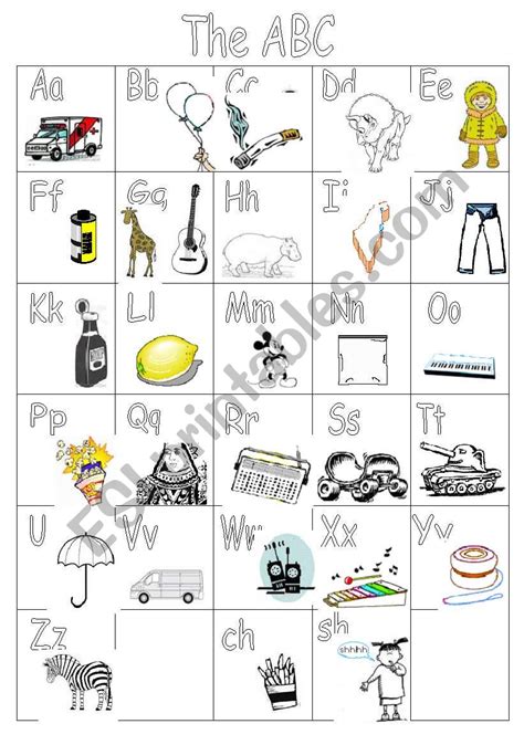 ABC board - ESL worksheet by danamaymon30