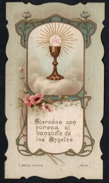 Santino Antico De Primera Comunion Andachtsbild Image Pieuse Holy Card