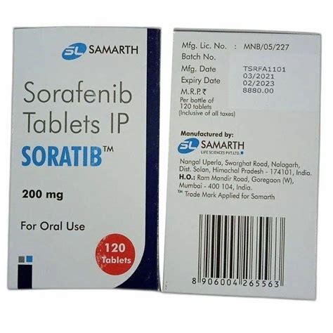 Soratib Mg Sorafenib Tablet Samarth Life Sciences Pvt Ltd At Rs