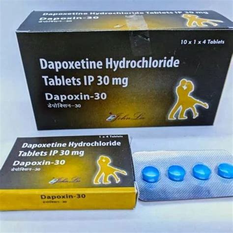 Dapoxetine Hydrochloride Tablet, 30 mg at Rs 150/stripe in Mumbai | ID ...