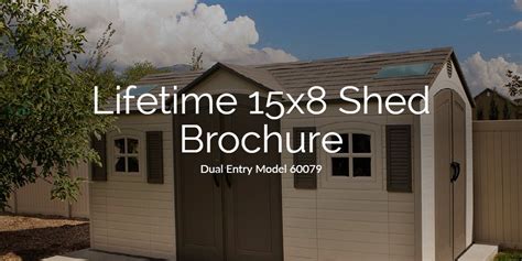 Lifetime 15x8 Dual Entry Storage Shed Plastic Building