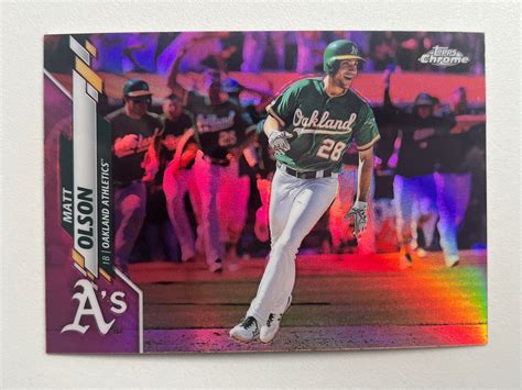 Topps Chrome Pink Refractor Matt Olson For Sale Online Ebay