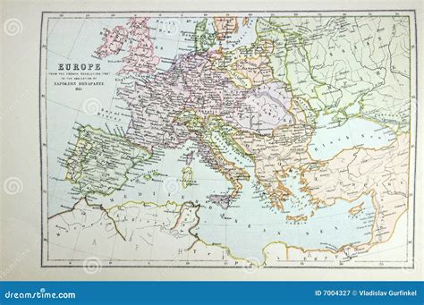 Historische Karte Von Europa Lizenzfreie Stockfotografie Bild 7004327