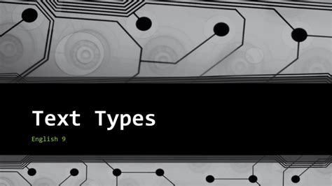 Lesson Distinguishing Text Types