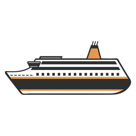 crucero Embarcacion vehículo aislado ilustración transporte clipart